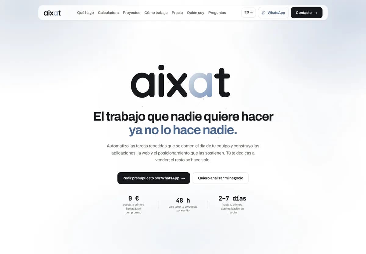 Aixat · Website · Diseño y desarrollo web